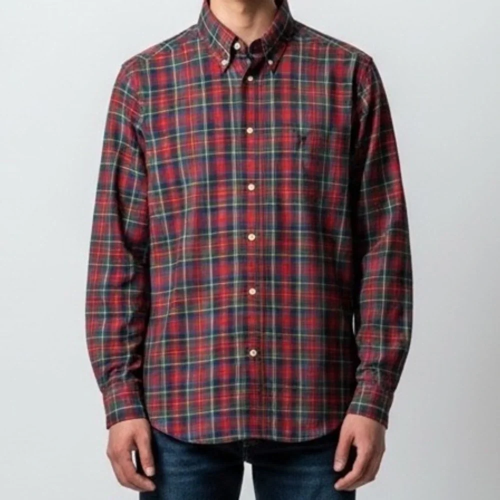 Ralph Lauren Kids Plaid Button Down Shirt‎ Long Sleeve XL 18-20 preppy academic